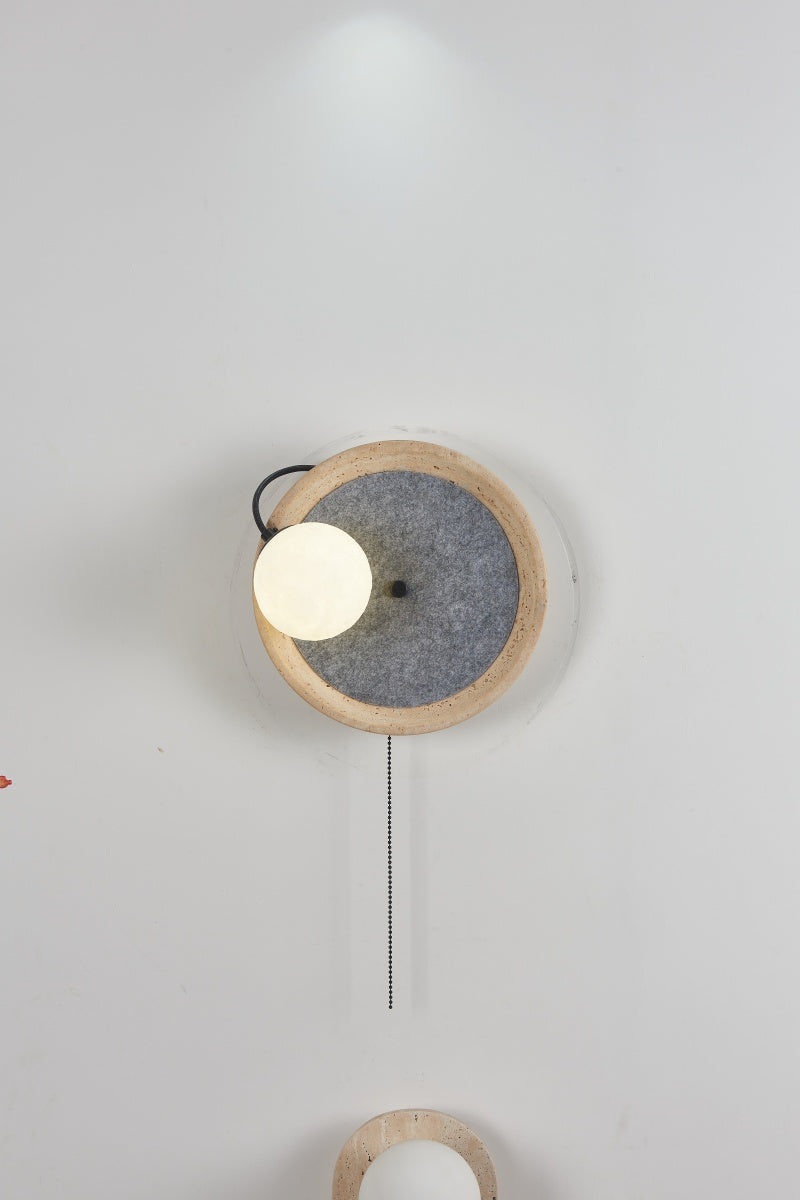 Travertine Round Wall Sconces