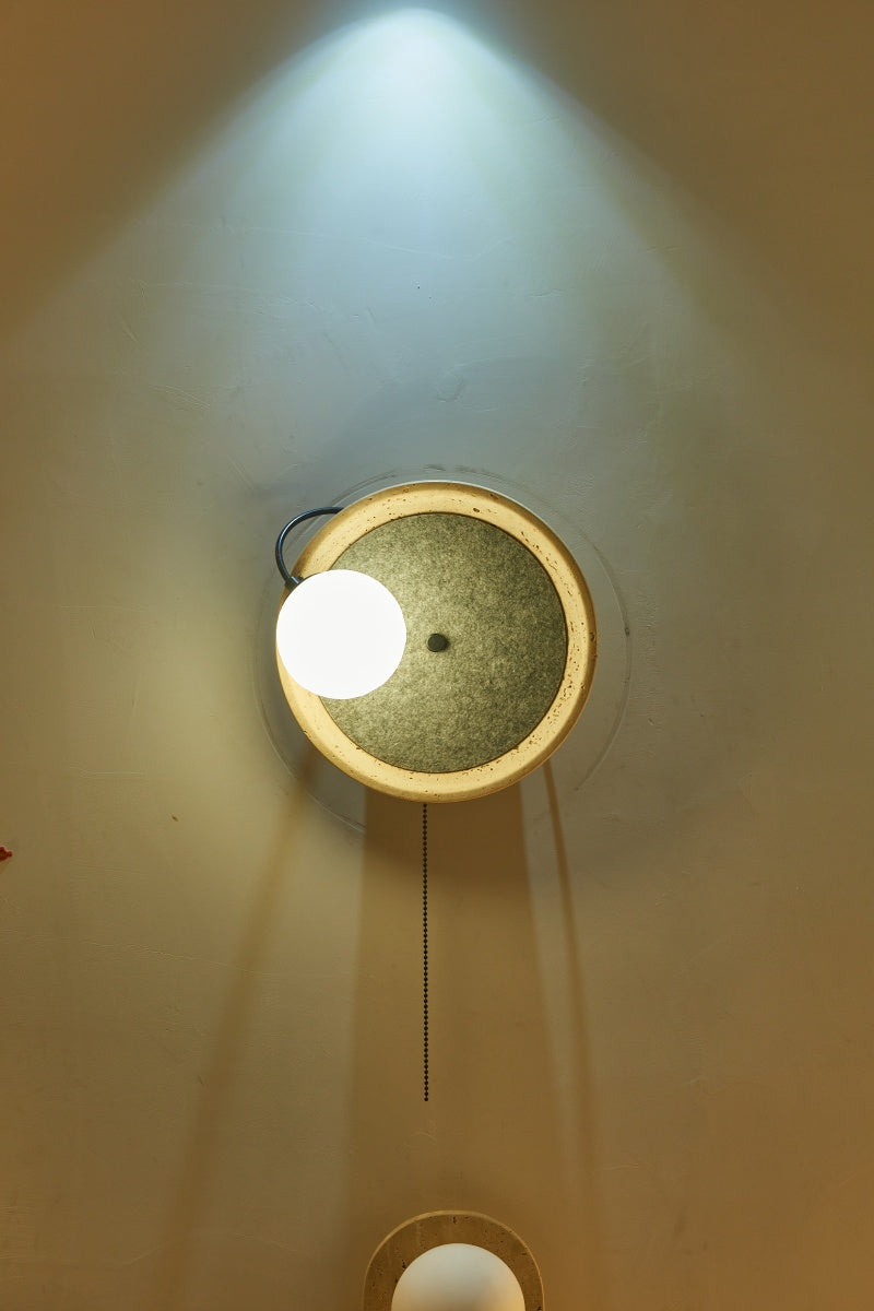 Travertine Round Wall Sconces