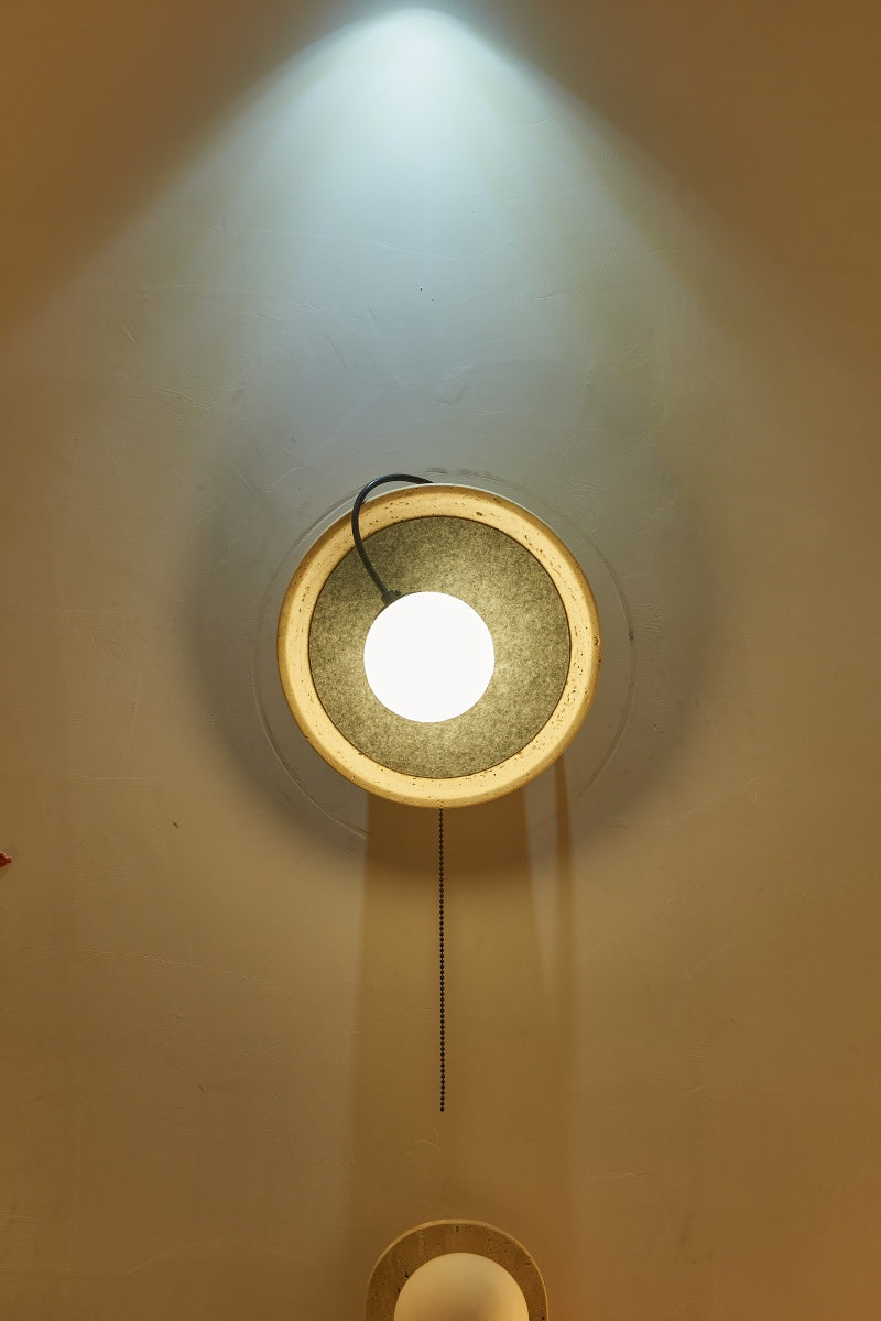 Travertine Round Wall Sconces