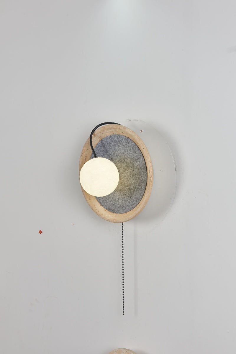 Travertine Round Wall Sconces