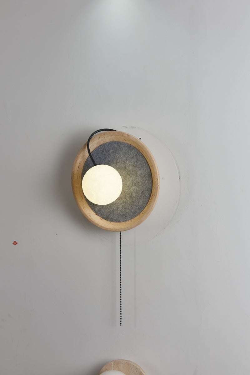 Travertine Round Wall Sconces