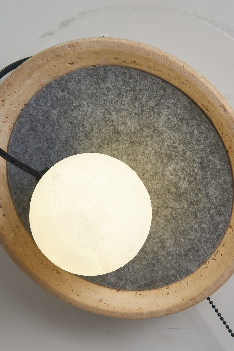 Travertine Round Wall Sconces