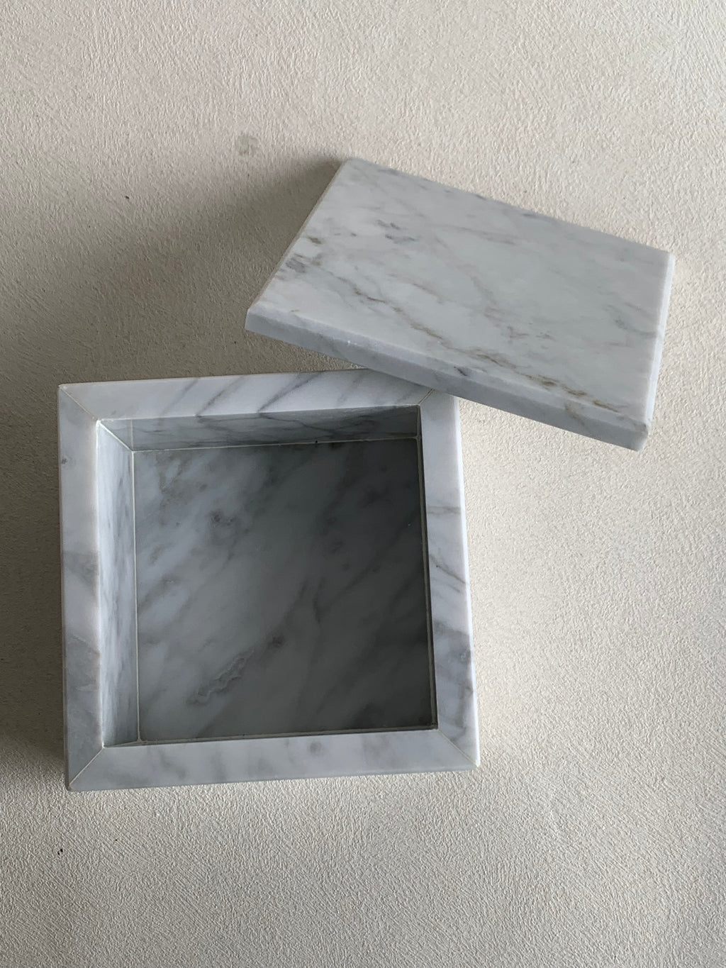 Carrara Marble Vanity Boxes | Italian Marble Storage Decor