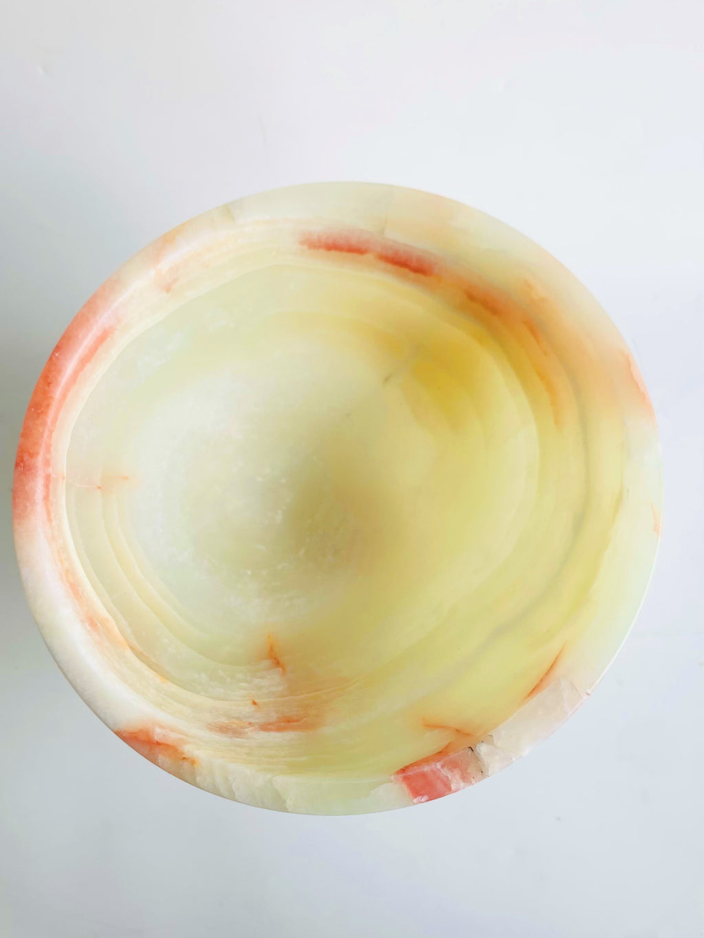 Green Onyx Round Fruit Bowl | Natural Stone Decorative Vessel