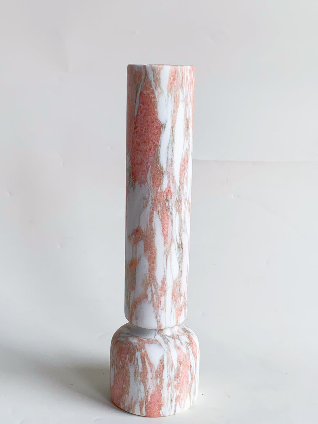 Norwegian Rose Dry Flower Vase | Pink Marble Decorative Vessel