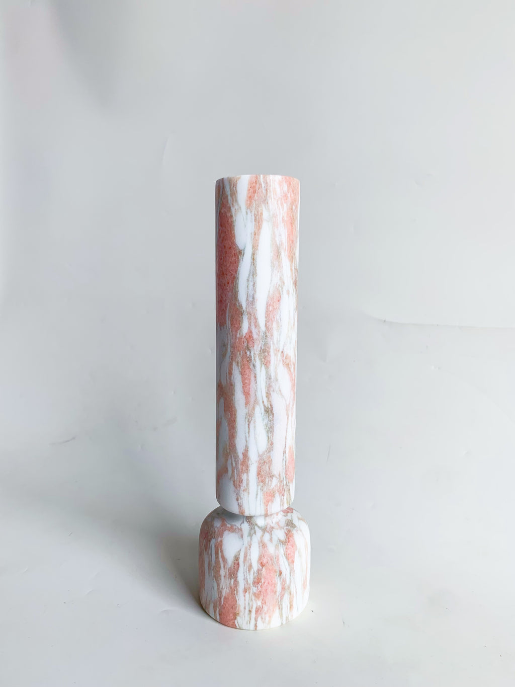 Norwegian Rose Dry Flower Vase | Pink Marble Decorative Vessel