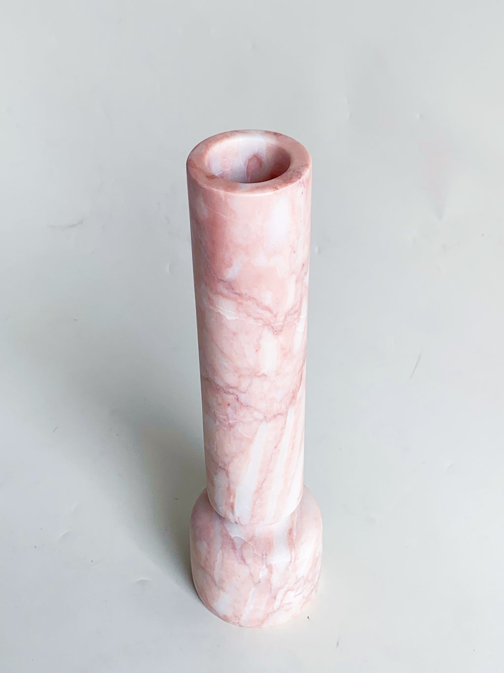 Calacatta Pink Marble Dry Flower Vase | Italian Natural Stone Decor