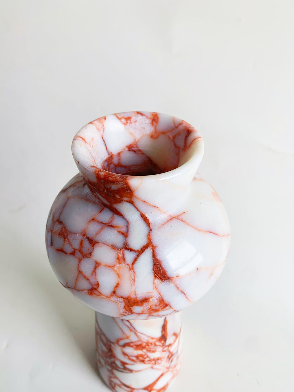 Calacatta Red Marble Dry Flower Vase | Italian Stone Decorative Vessel