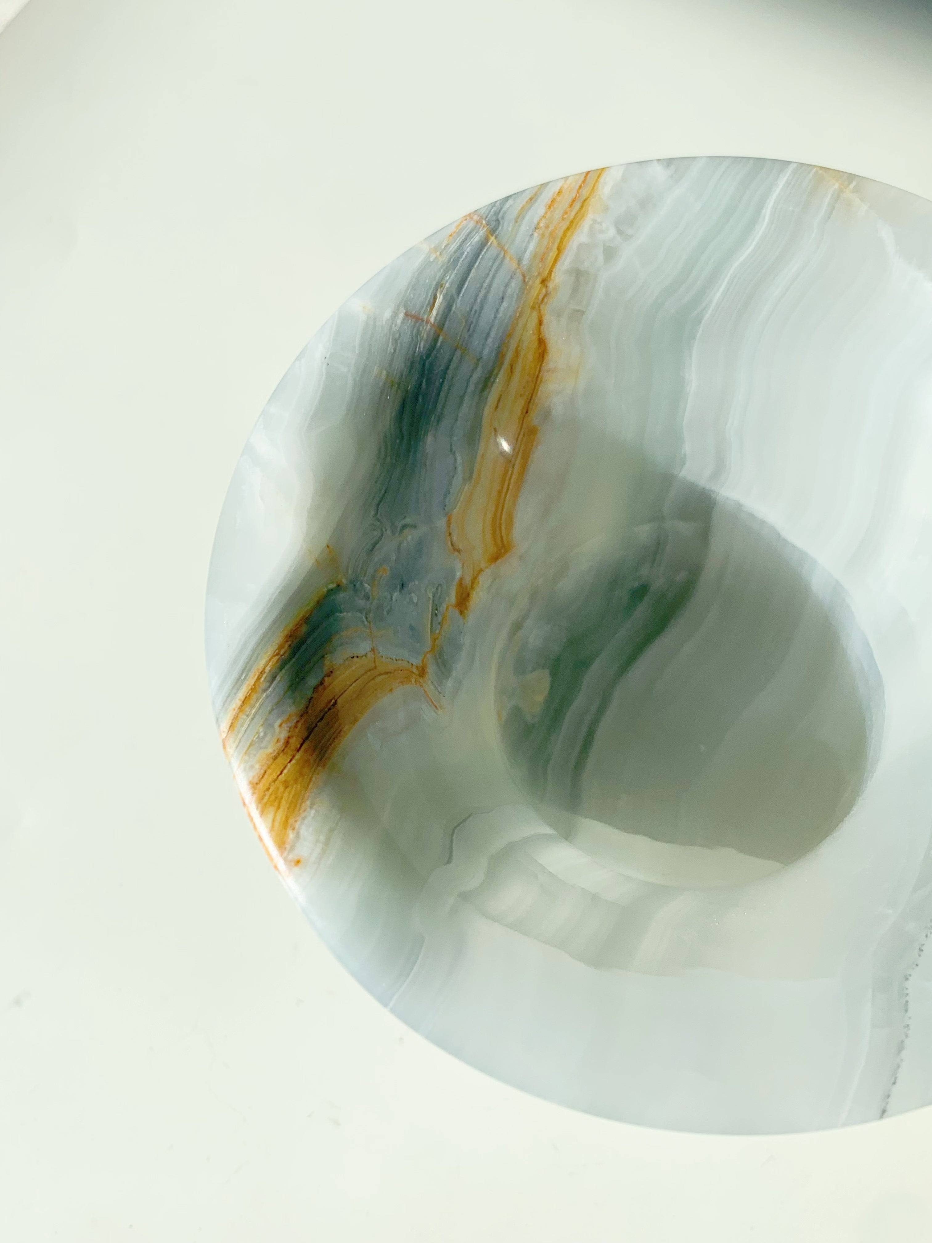 Onyx Funnel Shape Candle Holder | Natural Stone Luxury Decor