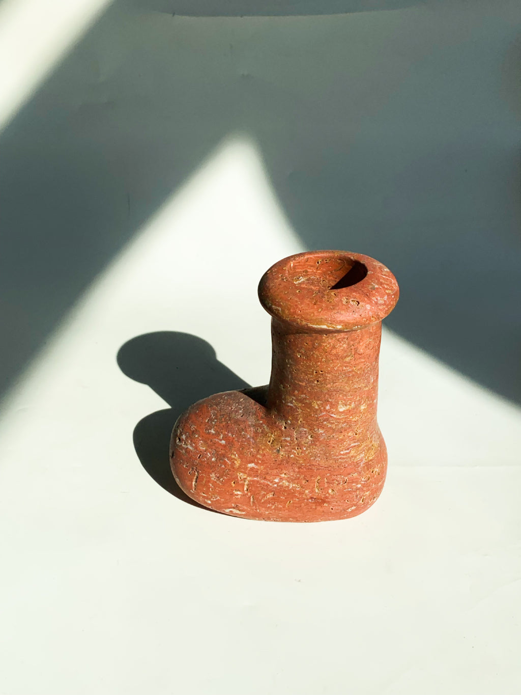 Christmas Style Red Travertine Shoes Home Decor | Natural Stone Holiday Ornament