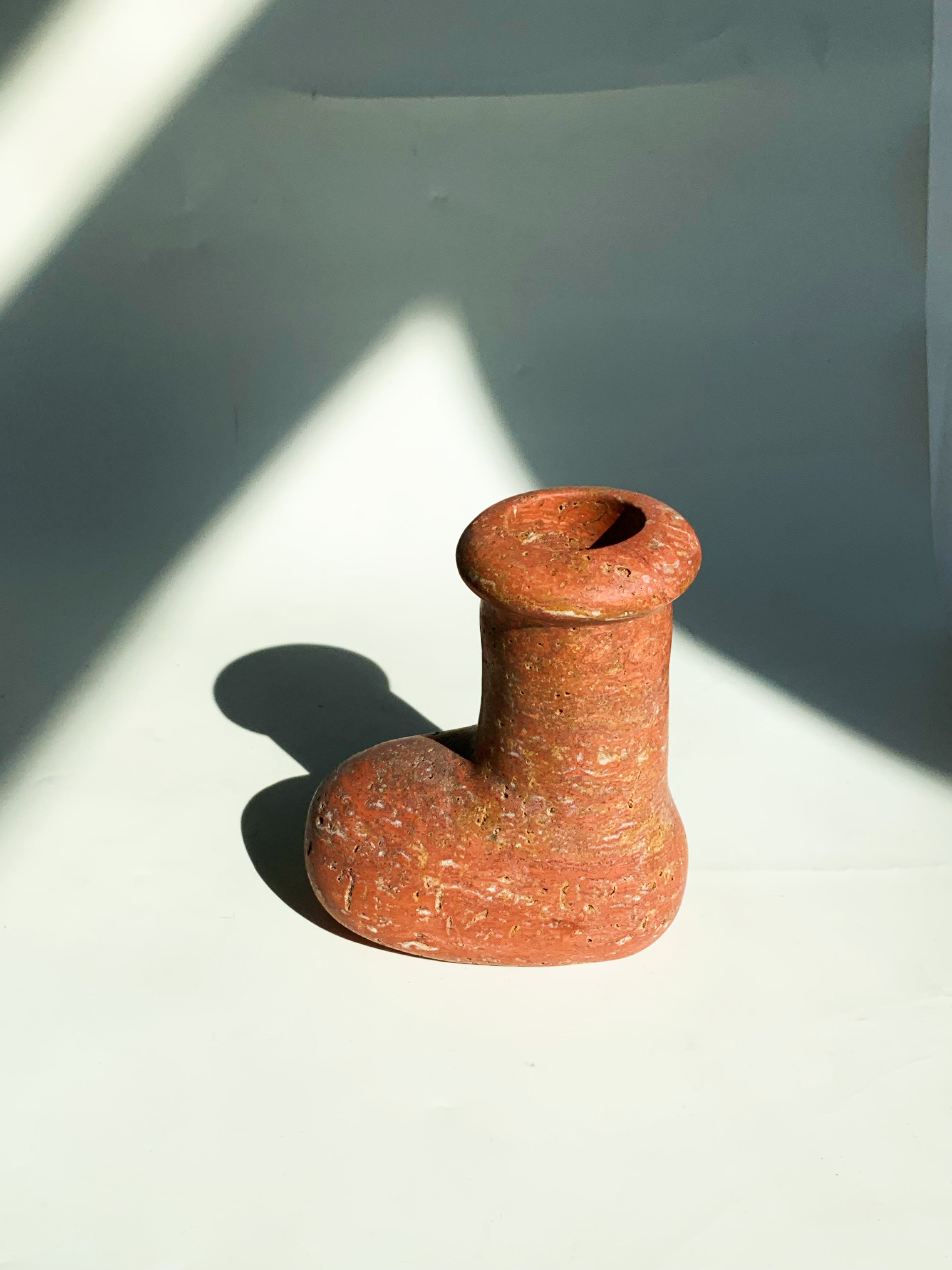 Christmas Style Red Travertine Shoes Home Decor | Natural Stone Holiday Ornament