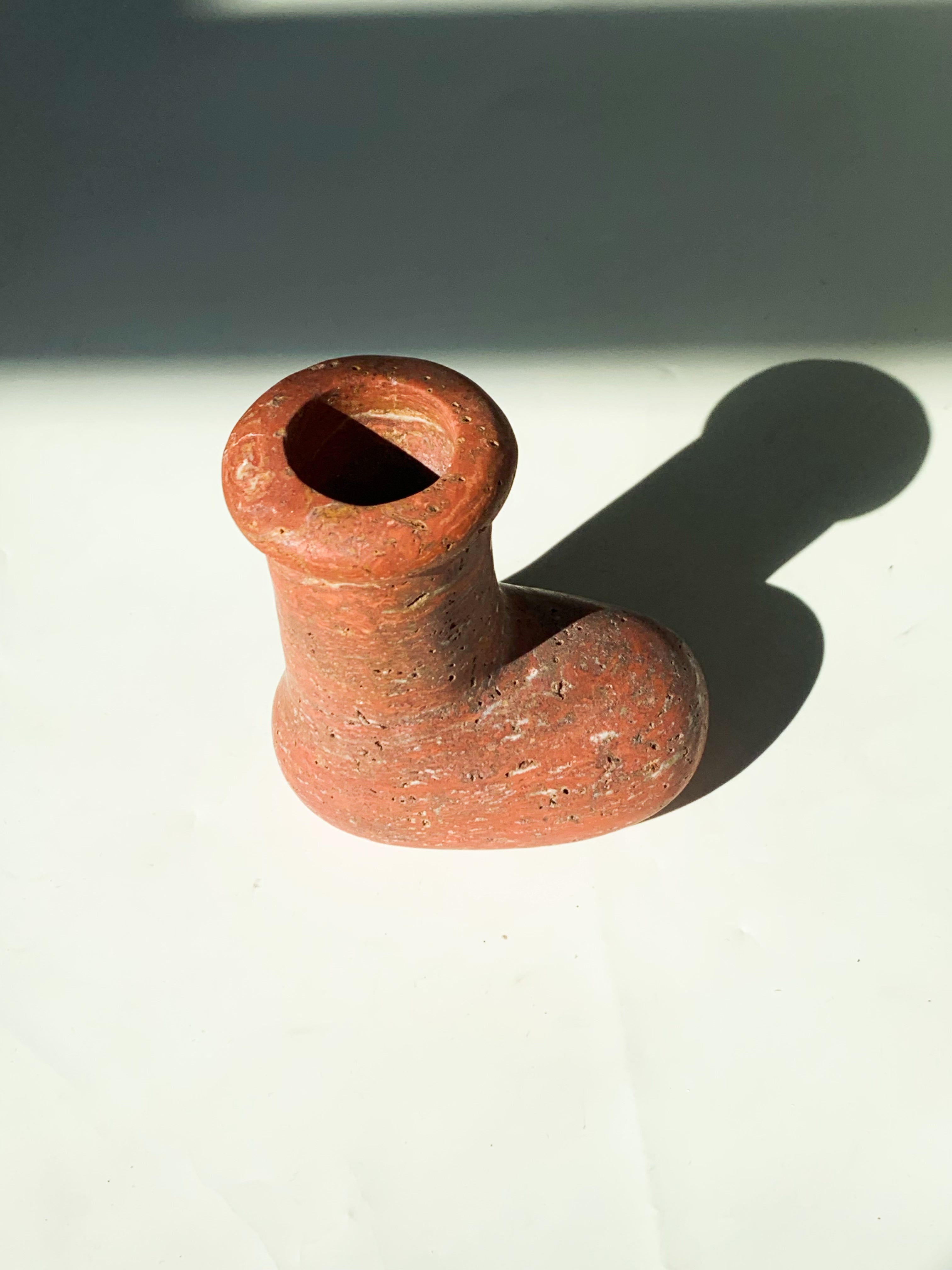 Christmas Style Red Travertine Shoes Home Decor | Natural Stone Holiday Ornament