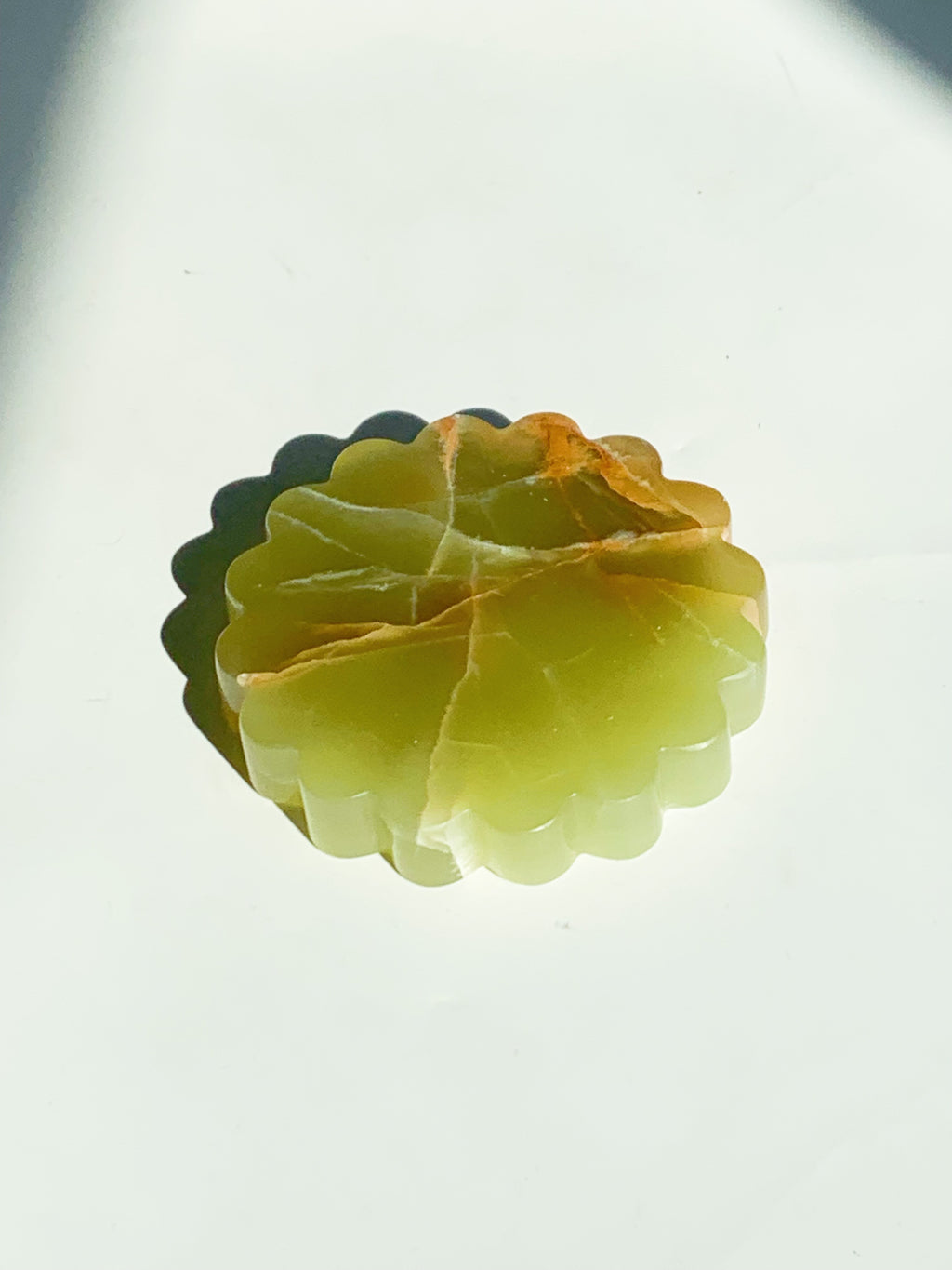 Green Onyx Flower Style Coaster | Natural Stone Decorative Coasters