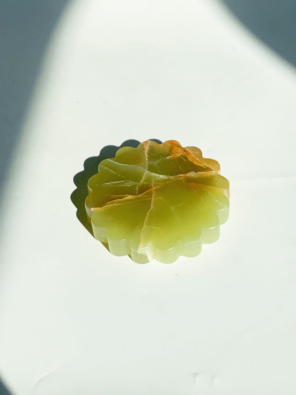 Green Onyx Flower Style Coaster | Natural Stone Decorative Coasters