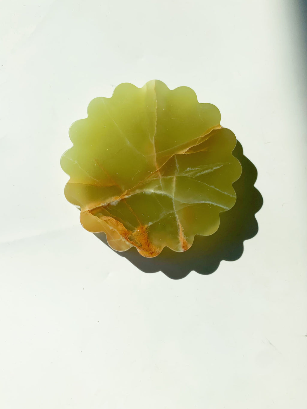 Green Onyx Flower Style Coaster | Natural Stone Decorative Coasters