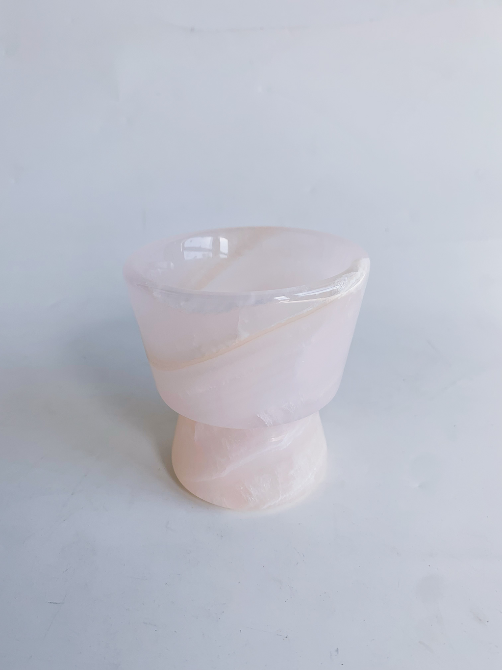 Pink Onyx Cup-Like Candle Holders | Natural Stone Home Decor