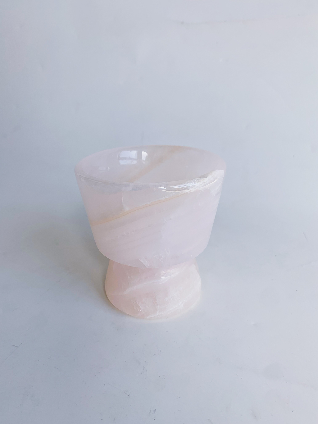 Pink Onyx Cup-Like Candle Holders | Natural Stone Home Decor