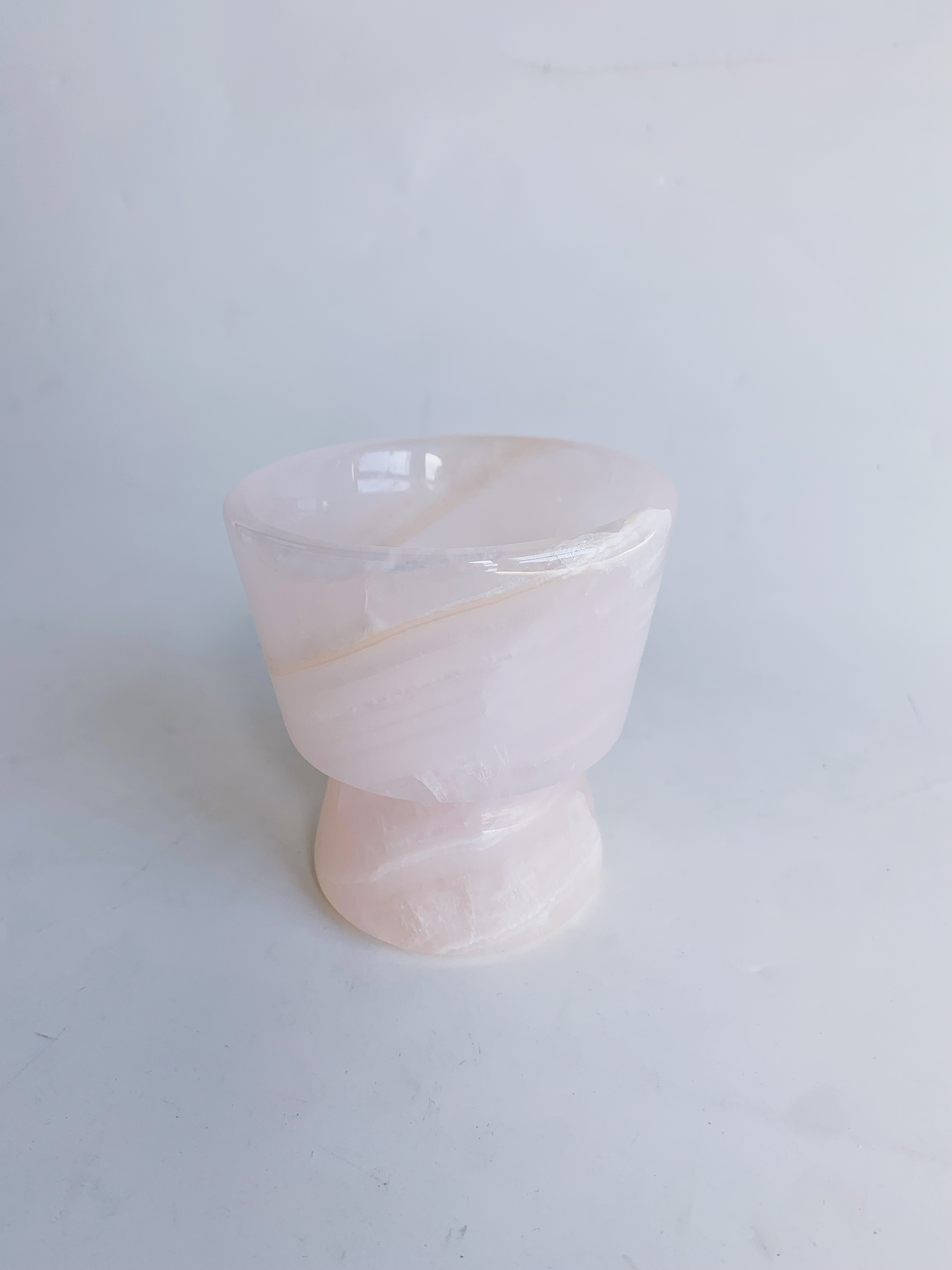 Pink Onyx Cup-Like Candle Holders | Natural Stone Home Decor