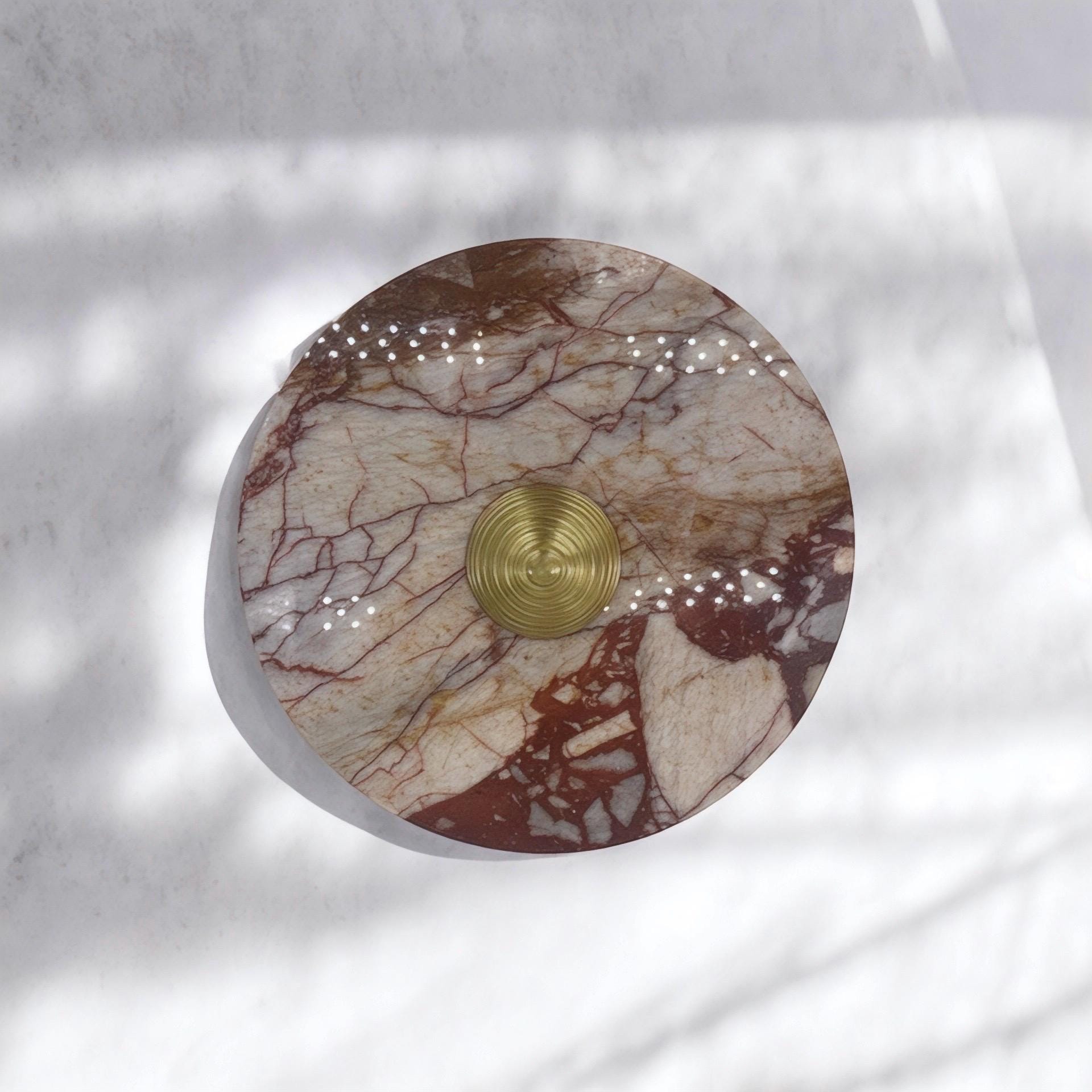 Aurora Series Calacatta Viola Marble Wall Lamp | Italian Stone Lighting