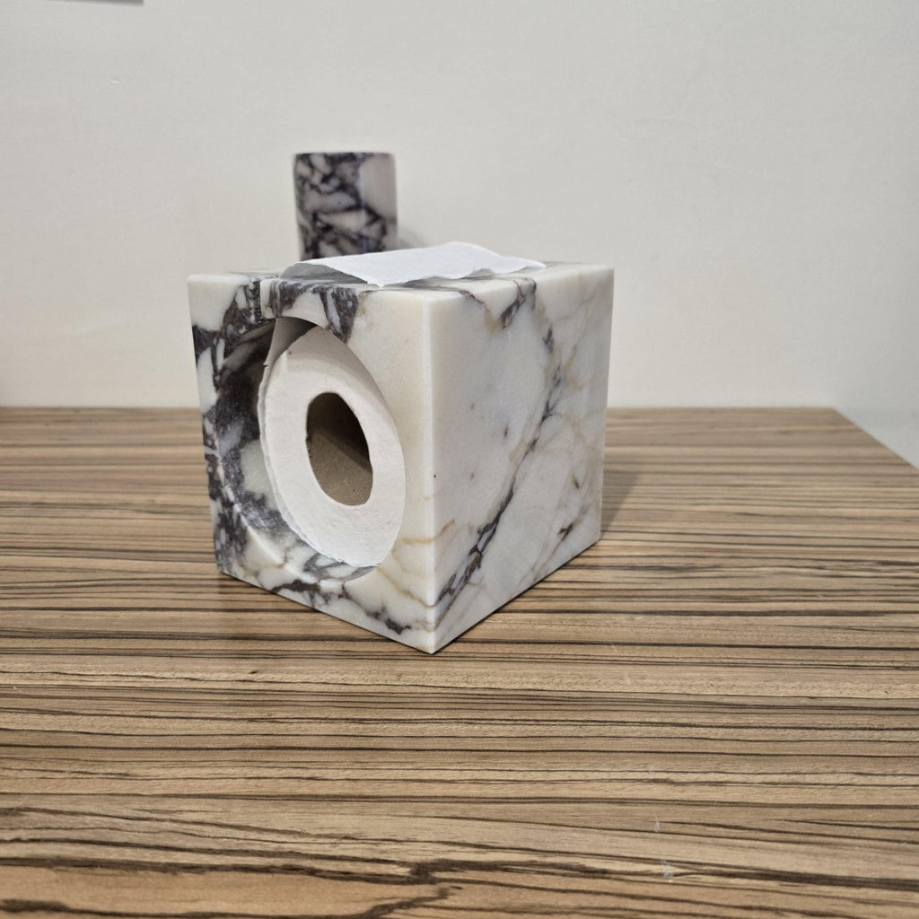 Calacatta Viola Toilet Paper Box | Italian Marble Bathroom Décor