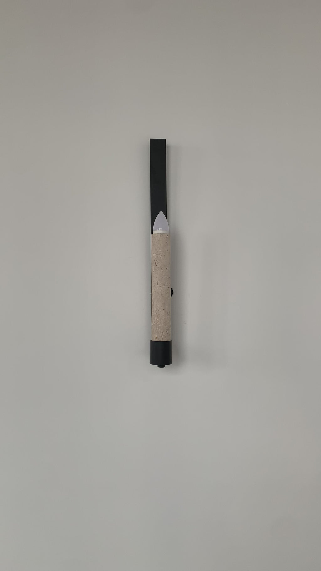 Candle Lighting Beige Travertine Sconces