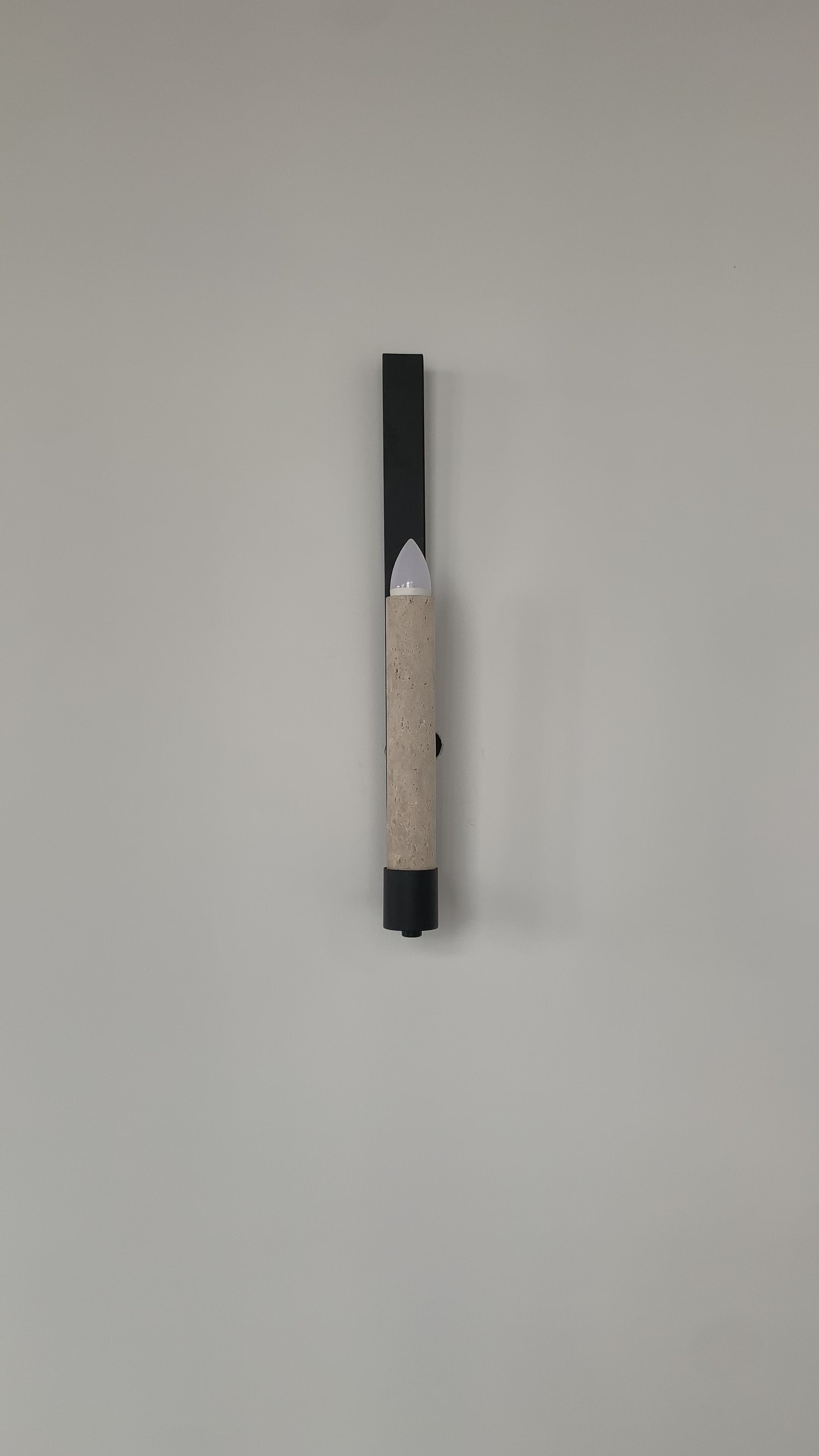 Candle Lighting Beige Travertine Sconces