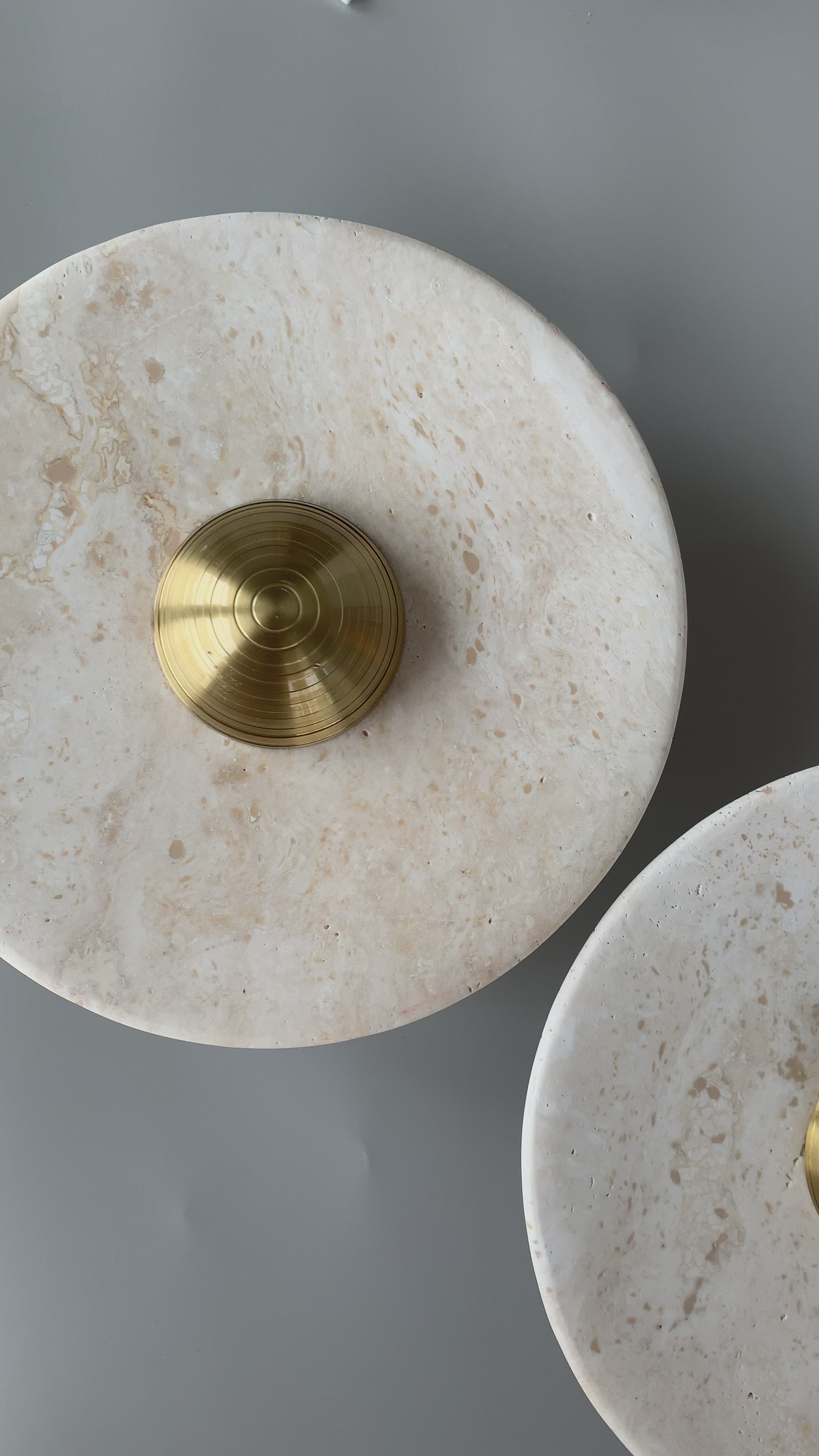 Aurora Series White Travertine Wall Lamp