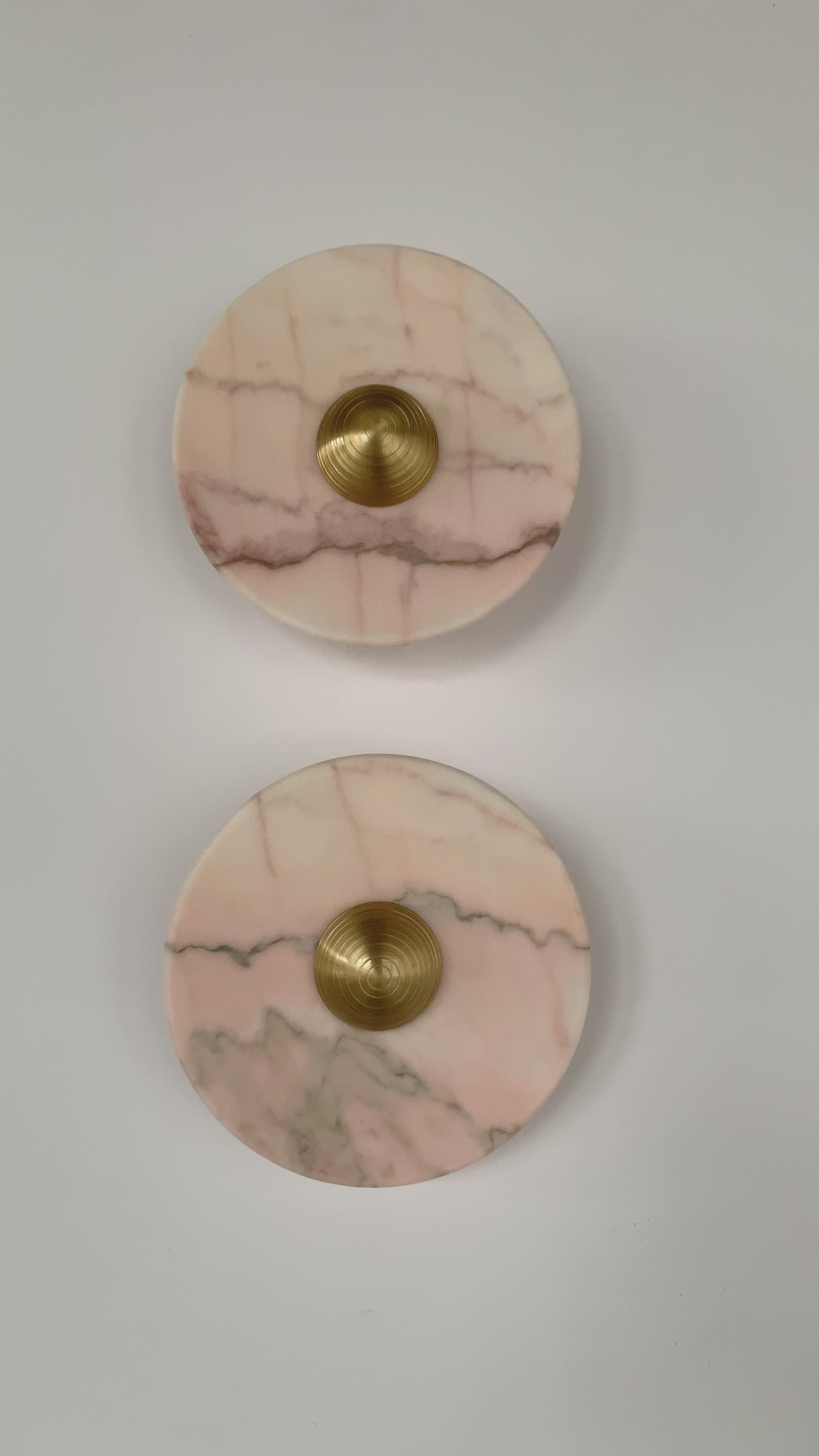 Aurora Series Statuario Rosso Marble Wall Lamp